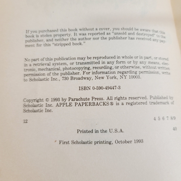 Vintage 90s Goosebumps #12 Be Careful What You Wish For R.L. Stine - Picture 5 of 9